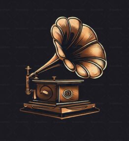 Antiker Grammophon